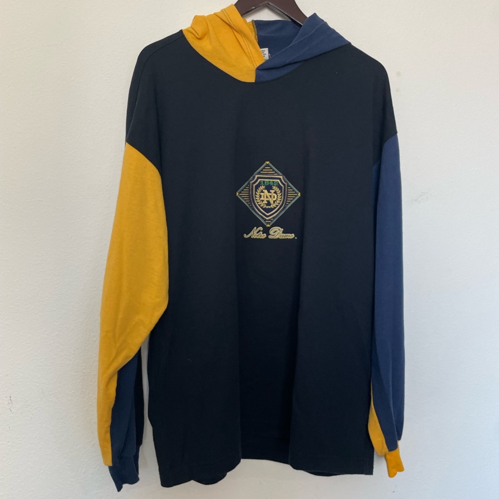 Vintage 90s nutmeg notre dame hoodie
